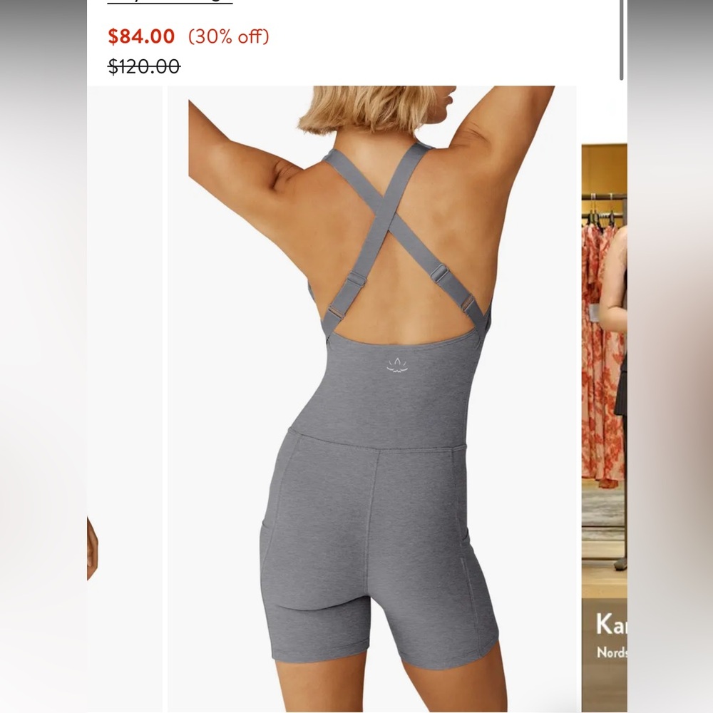Beyond yoga space dye bike romper